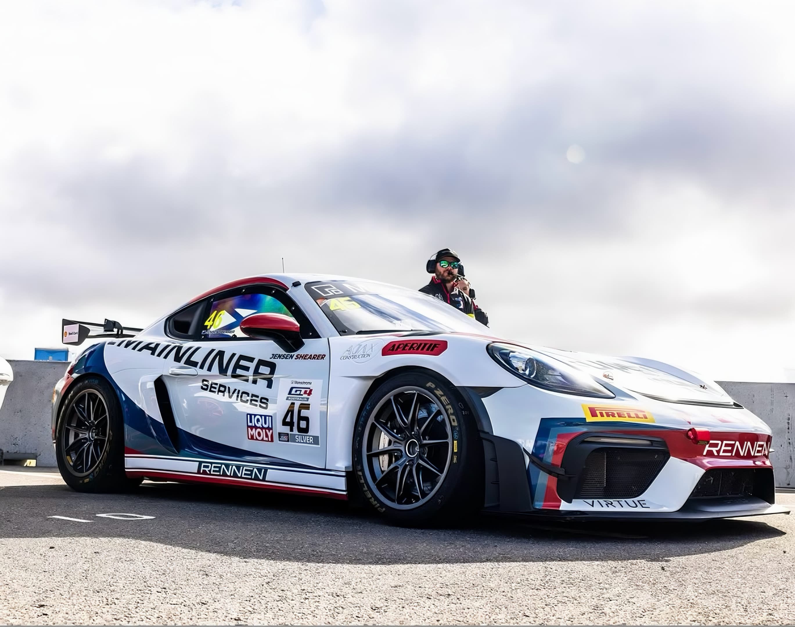 Jensen Shearer Porsche GT4 on track